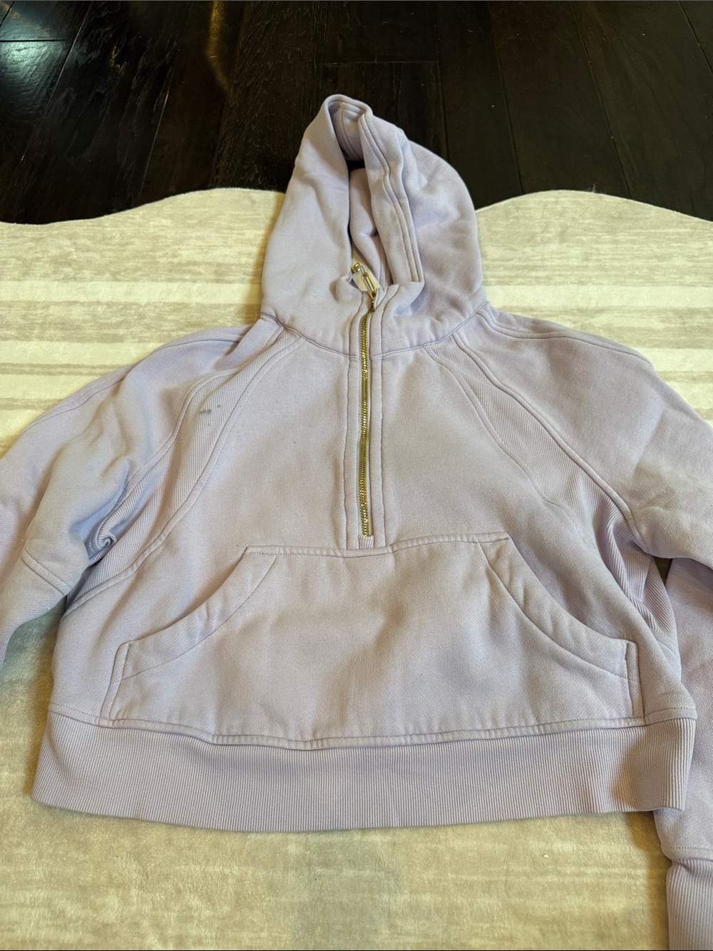 Lululemon Lilac Half-Zip Hooded Sweatshirt